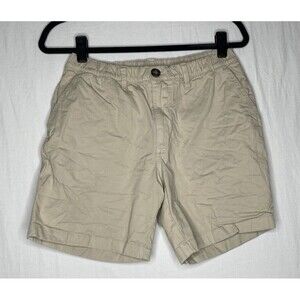 Chubbies Women's Chino Shorts Size M Elastic Waist Khaki Regular Fit 7" Inseam